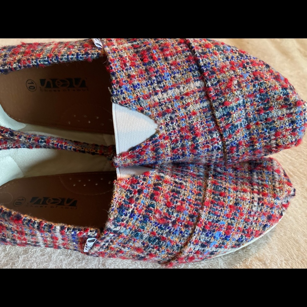 🚨 SALE SOS Shoes of Soul Slip on Flats Tweed Flats 10 - Picture 12 of 16